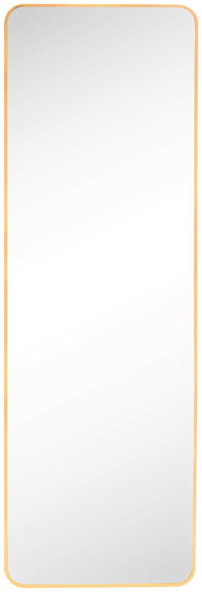 Gebogener Spiegel Gold mit Aluminiumrahmen 50 × 150 cm