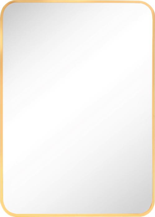 Spiegel met aluminium lijst 50x70cm. Goud Curved