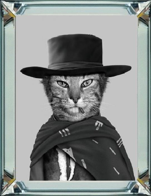 Spiegellijst met prent 60x80cm