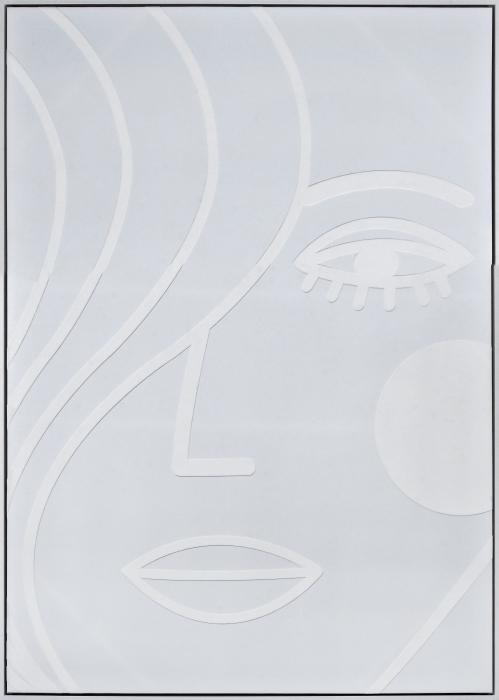 3D wanddecoratie 103x143cm vrouw met haarlok