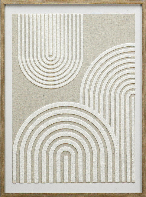 Leinwandbild «Bogen 1» mit Rahmen 45 × 60 cm – 3D-Elemente