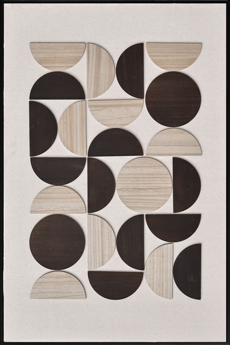 Ölgemälde «Mit Holzelementen 2» 80 × 120 cm mit Rahmen – Ansicht 3