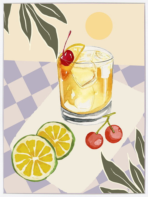Leinwandbild «Cocktail» mit Rahmen 30 × 40 cm
