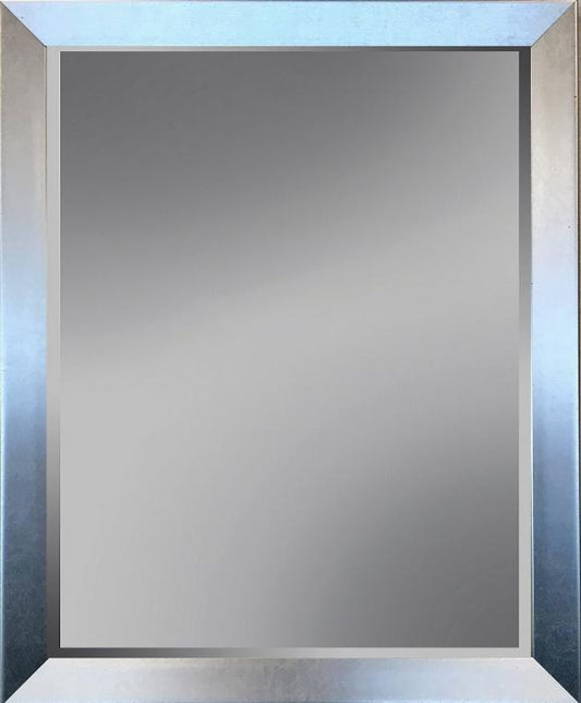 Spiegel met facet, 48x148cm incl. lijst. Zilver