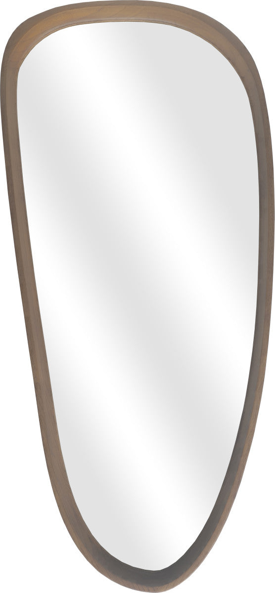 Spiegel in Eiform Braun mit Holzrahmen 70 × 150 cm