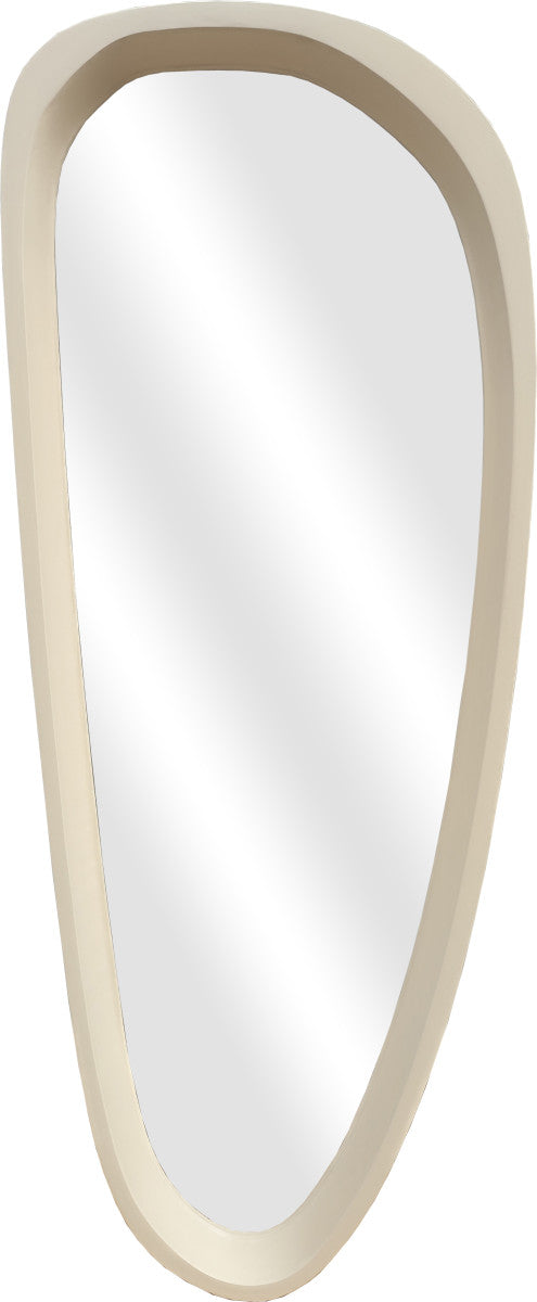 Spiegel in Eiform Sand mit Holzrahmen 70 × 150 cm