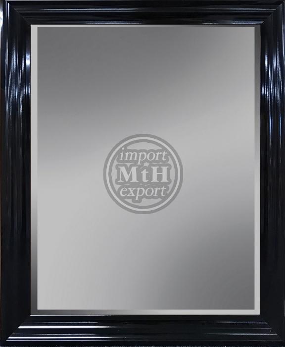 Spiegel met facet, 70x170cm incl. lijst. Zwart