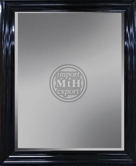 Spiegel met facet, 70x170cm incl. lijst. Zwart