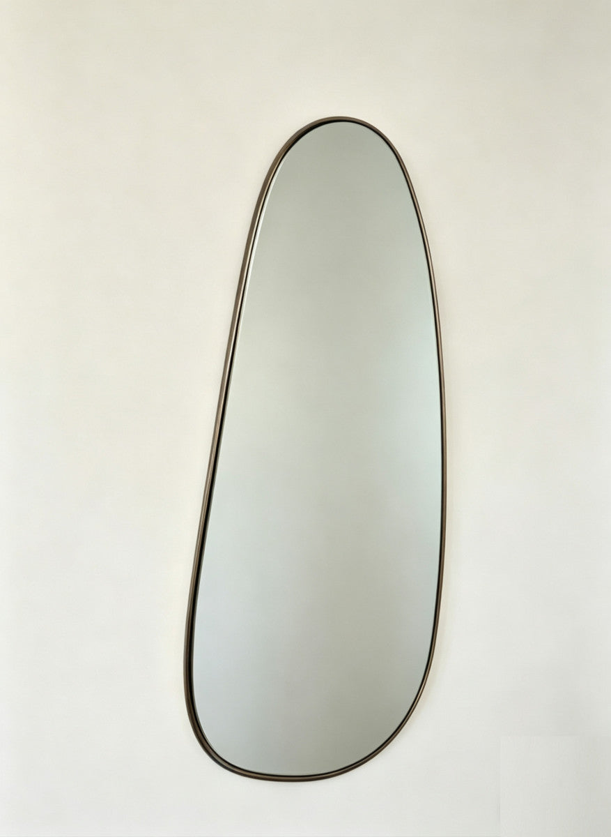 Asymmetrischer Spiegel Platin mit Aluminiumrahmen 60 × 160 cm