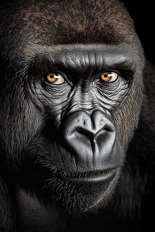 Glasschilderij 80x120cm Gorilla