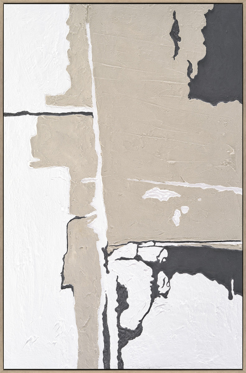 Ölgemälde «Fragmente 1» 100 × 150 cm mit Rahmen – Ansicht 3