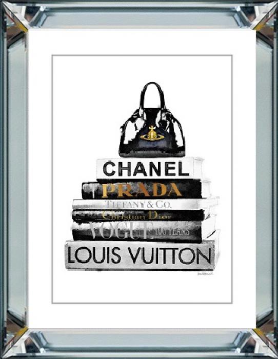 Spiegellijst met prent 40x50cm