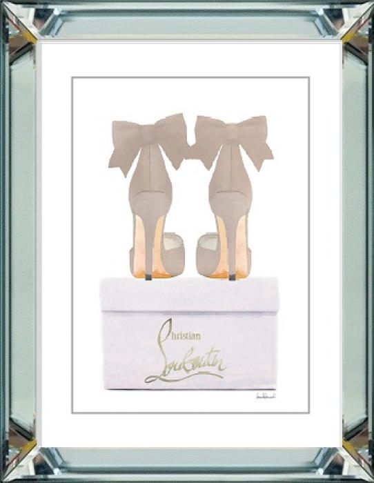 Spiegellijst met prent 60x80cm