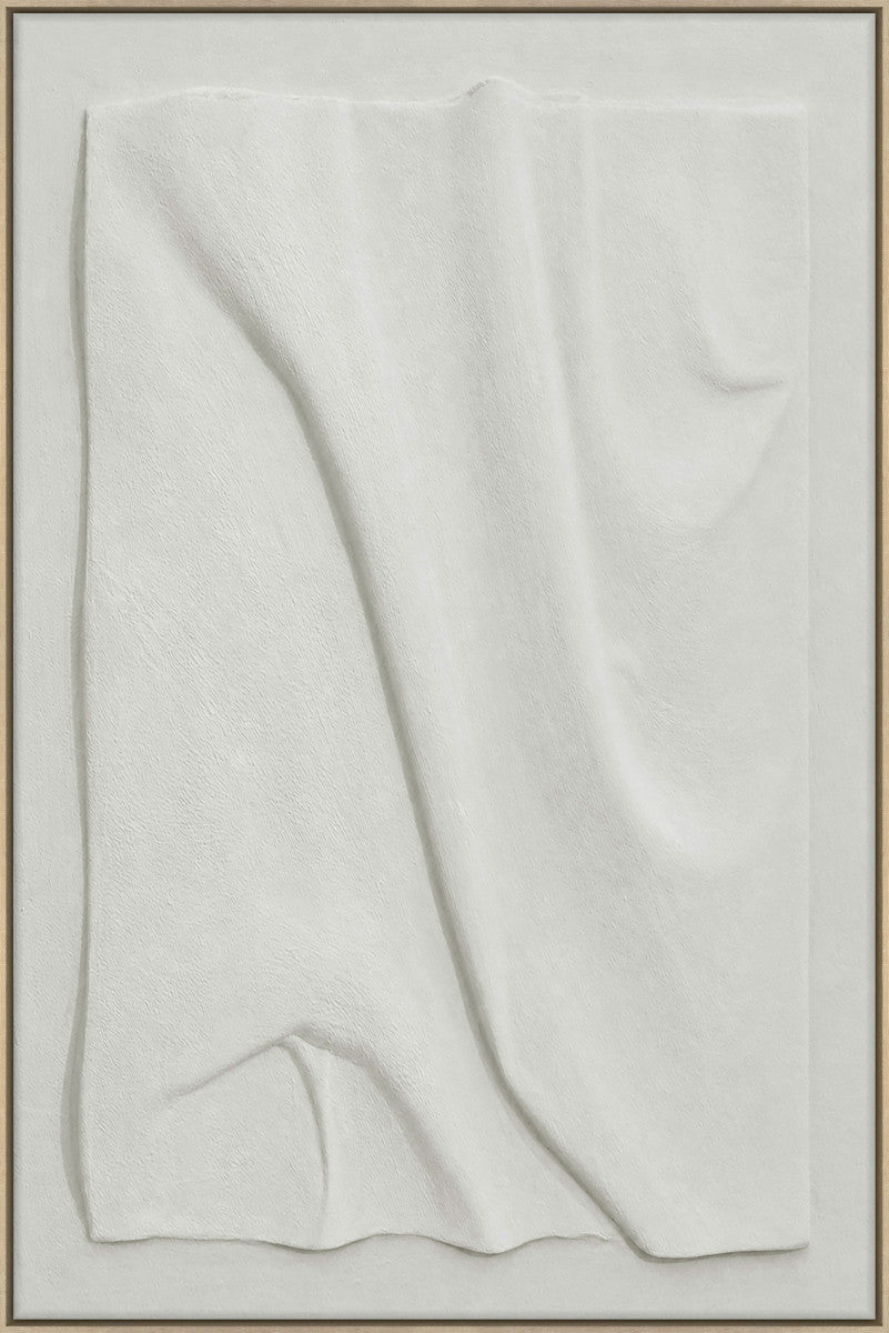3D-Wanddekoration «Weisse Wellen» 80 × 120 cm