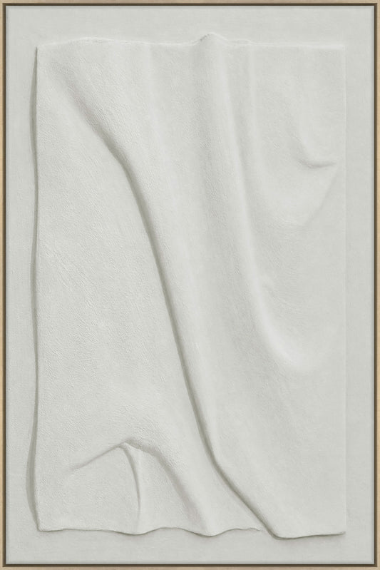 3D-Wanddekoration «Weisse Wellen» 80 × 120 cm