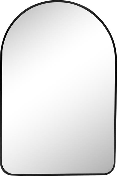 Spiegel met aluminium lijst 50x75cm. Zwart Arched