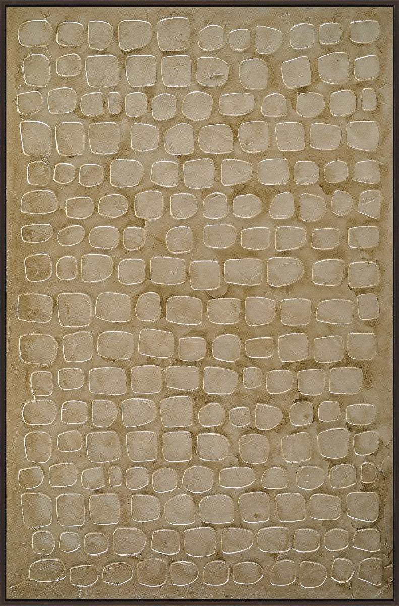 Ölgemälde «Goldene Muster» 100 × 150 cm mit Rahmen – Ansicht 2