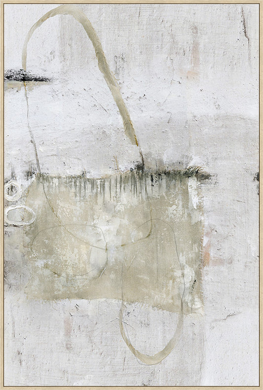 Canvas incl. lijst 80x120cm Handgeschilderd 'Tasje'
