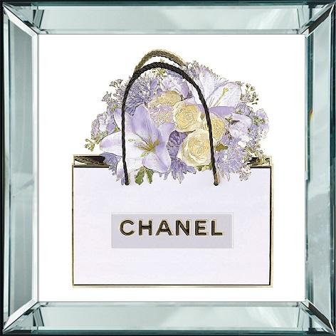 Spiegellijst met prent 30x30cm