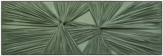 3D wanddecoratie 153x53cm Textiel +olieverf met frame