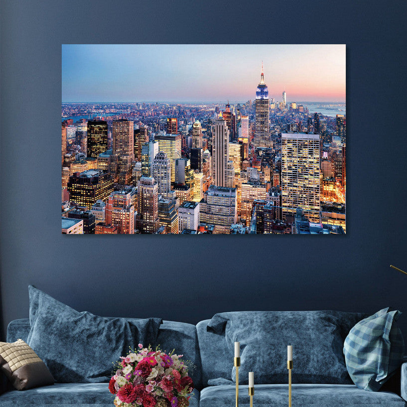 Glasbild «Manhattan» 120 × 80 cm – 3D-Relief – Ansicht 2