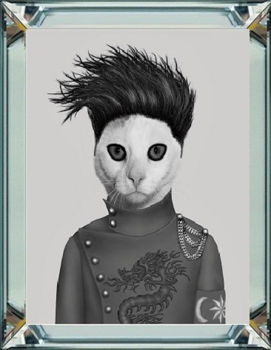 Spiegellijst met prent 60x80cm