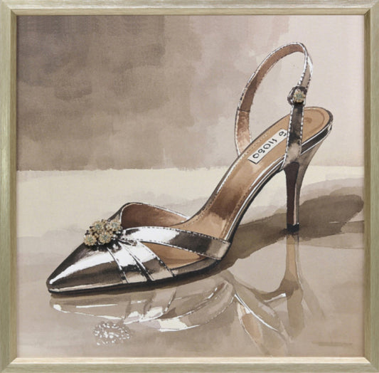 Ingelijst schilderij met versiering 40x40cm Hak