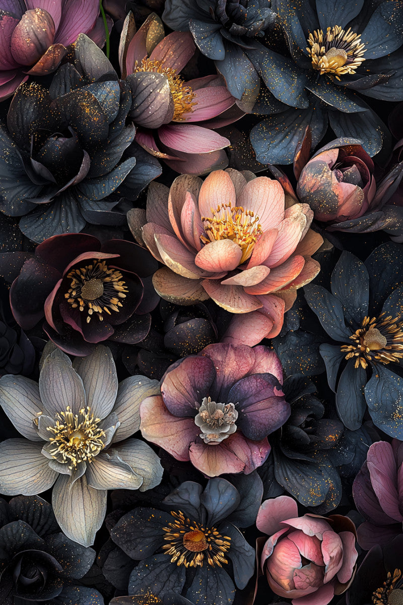 Glasbild «Blumen» 120 × 80 cm – 3D-Relief