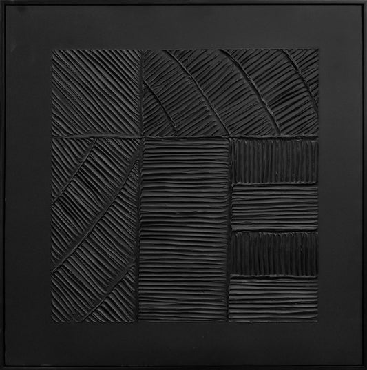 3D wanddecoratie 83x83cm Olieverf met lijst