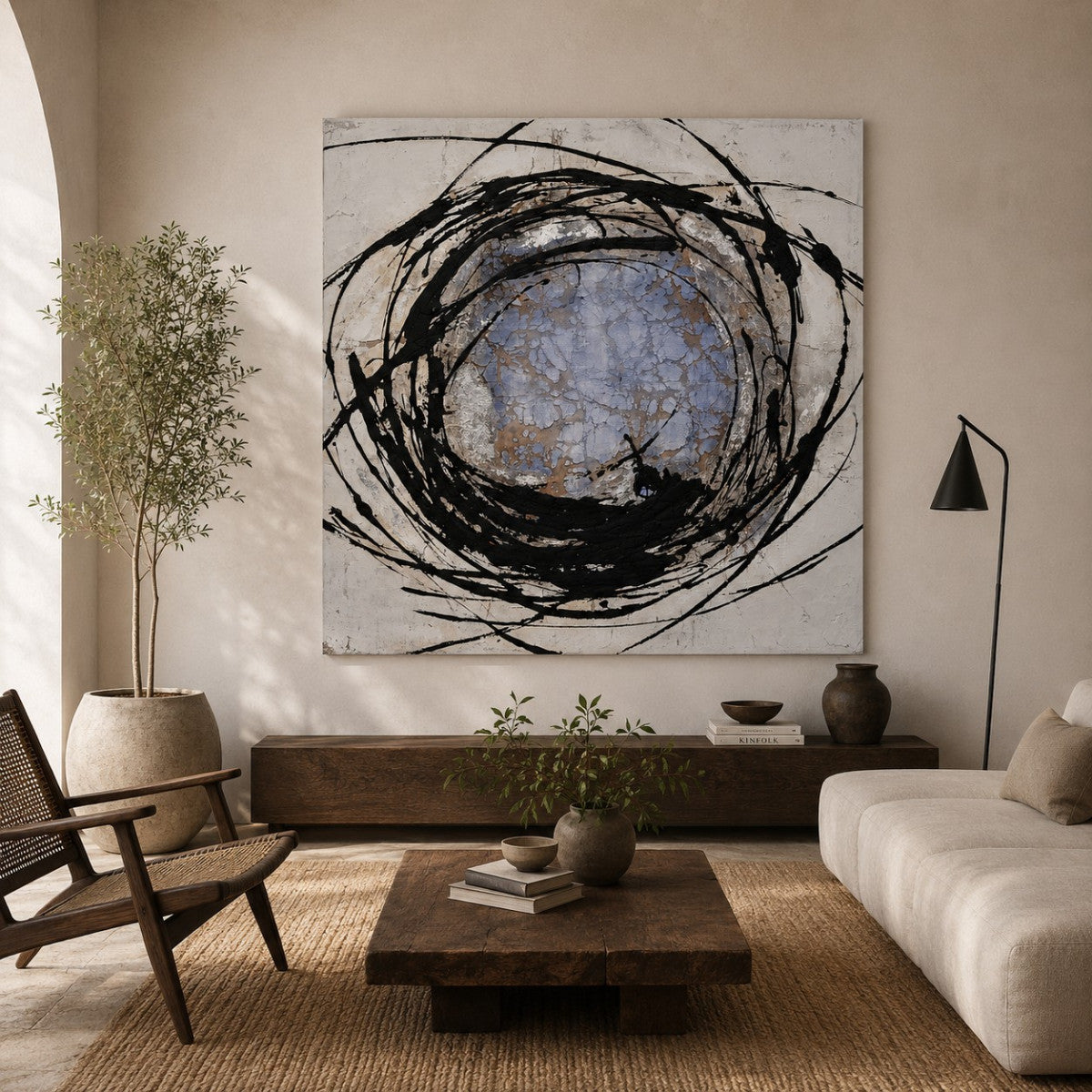 Ölgemälde abstrakt 150 × 150 cm – Art. OTH-0024