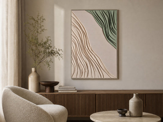Ölgemälde «Wellen» 80 × 120 cm mit Rahmen