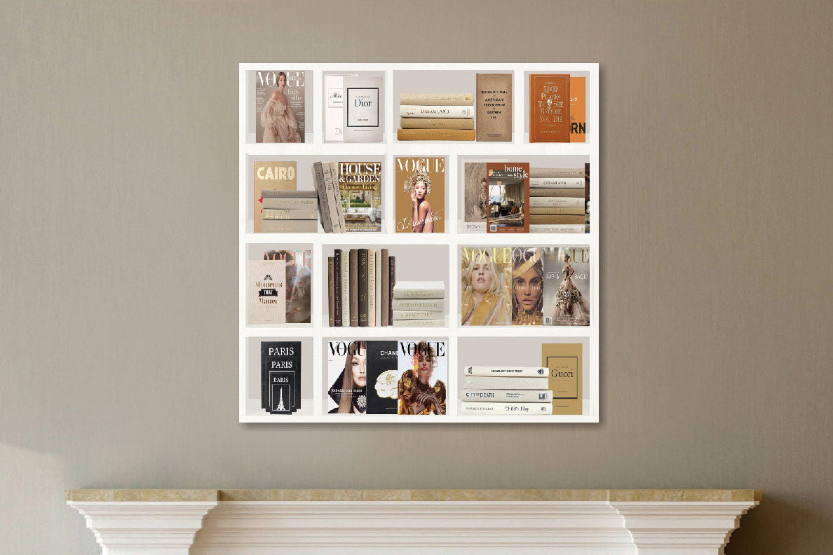 Glasbild «Bücherregal 1» 80 × 80 cm – Ansicht 2