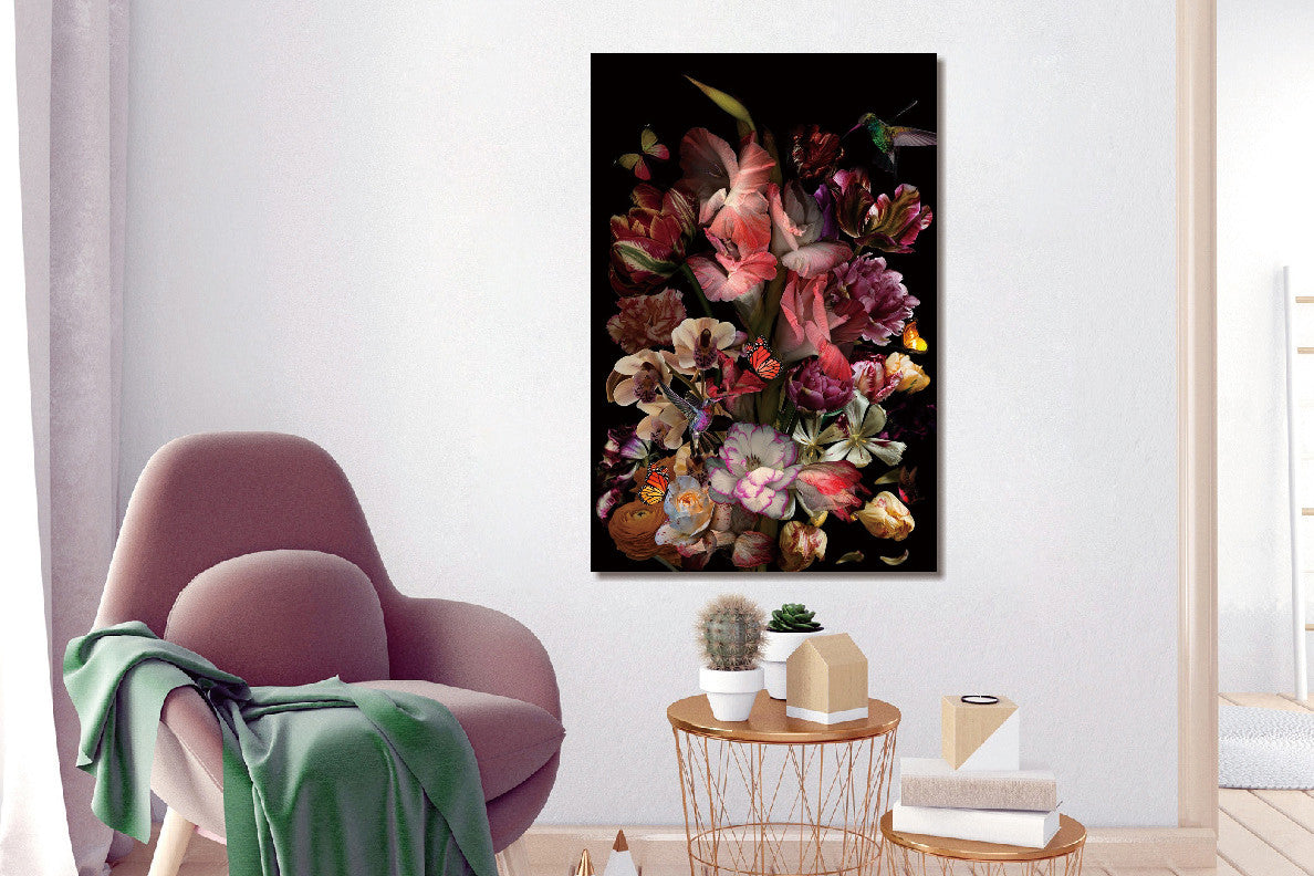 Glasbild Blumenmotiv 120 × 80 cm – Art. GLAS080120-852 – Ansicht 2