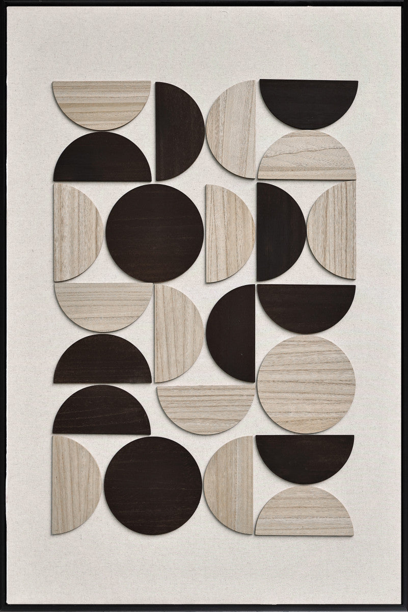 Ölgemälde «Mit Holzelementen 1» 80 × 120 cm mit Rahmen – Ansicht 3