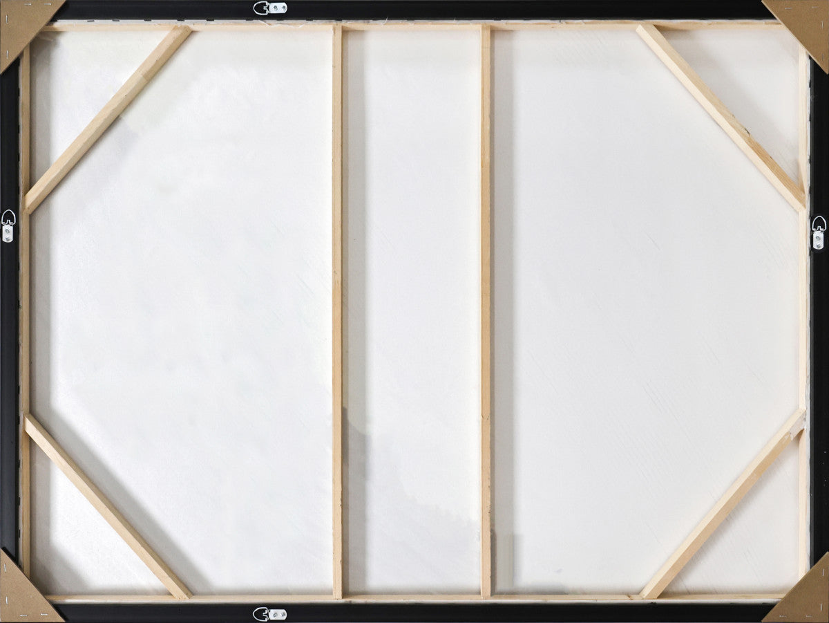 Ölgemälde «Mit Holzelementen 1» 80 × 120 cm mit Rahmen – Ansicht 6