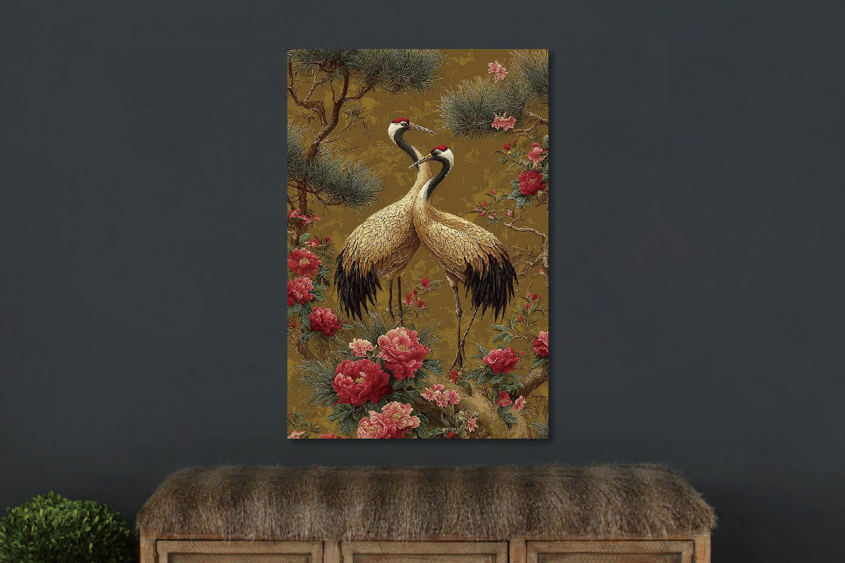 Glasbild «Reiher» 80 × 120 cm – Ansicht 2