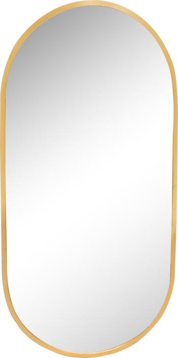 Spiegel met aluminium lijst 30x60cm. Brons Oval