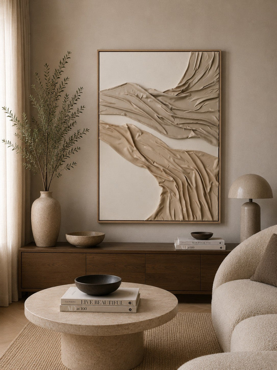 Ölgemälde «Fluss» 80 × 120 cm mit Rahmen