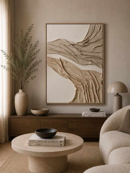 Ölgemälde «Fluss» 80 × 120 cm mit Rahmen