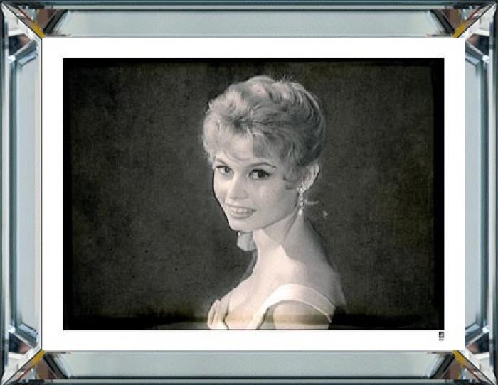 Spiegellijst met prent 50x40cm